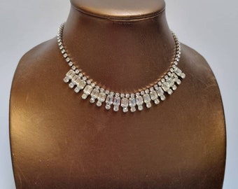 50s vintage crystal evening cocktail necklace