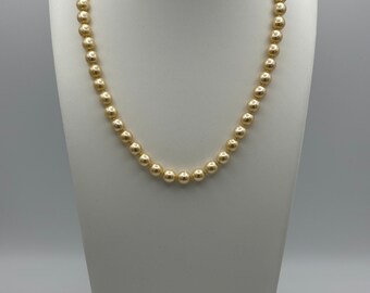Collier Vintage Années 80 - Grosses Perles Synthétiques Et Métal - Style Rétro