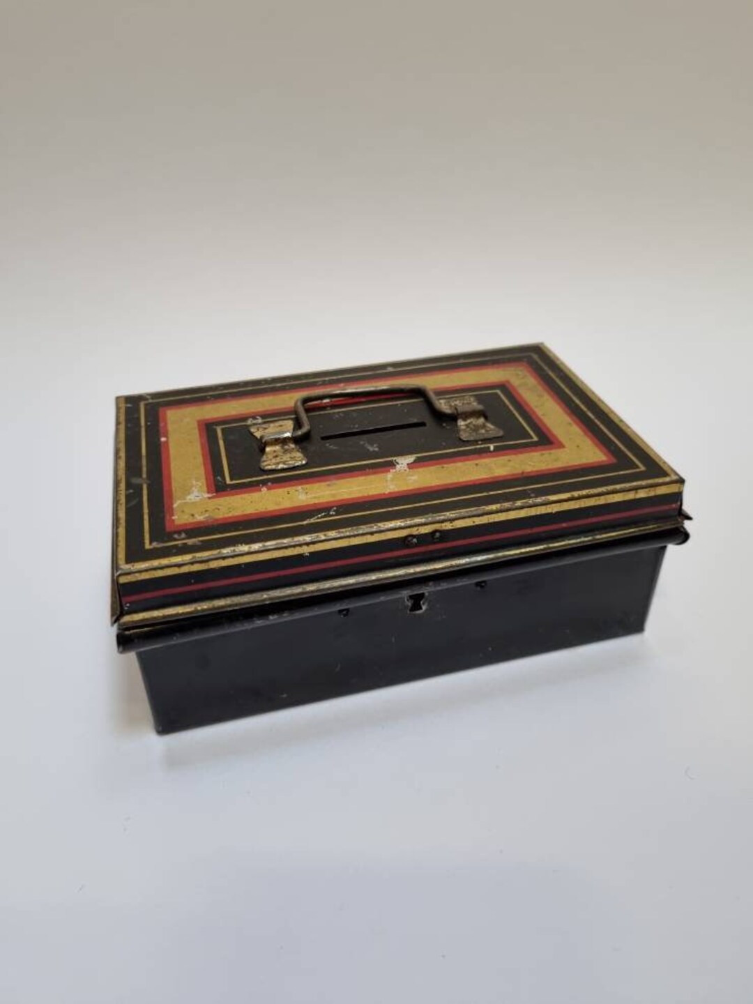 50s Vintage Black Cash Tin, Made in England - Etsy