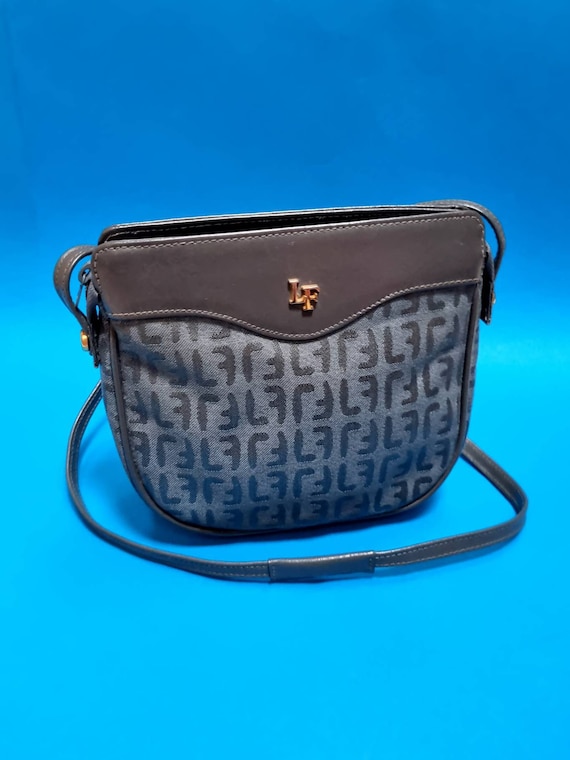 Louis Féraud 80s Vintage Grey Logo Crossbody Bag -  Canada