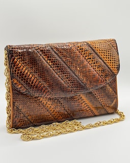 Morle, 80s Vintage Small Tan Snakeskin Shoulder Bag - Etsy