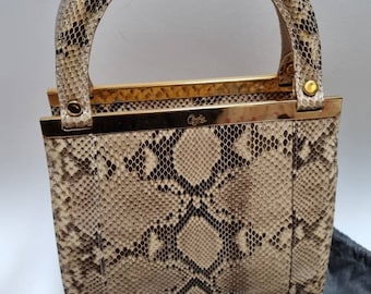 Candior, 90s vintage snakeskin top handle / shoulder bag - ownedbySue