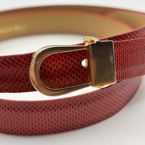 Red Lizard Belt - Etsy UK display picture 1