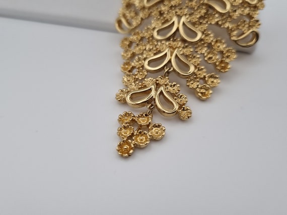 Monet, 60s vintage gold plated articulated dangli… - image 6