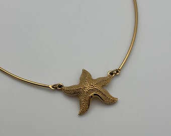 Sarah Coventry, 70s vintage gold plated starfish necklace