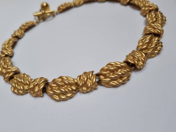 1980s Anne Klein Gold Heart Pearl Chocker/necklace Vintage 