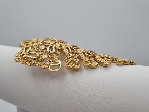 Monet, 60s vintage gold plated articulated dangli… - image 7