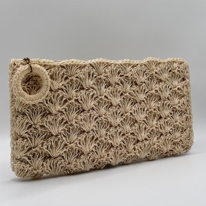 60s vintage beige floral beaded evening purse