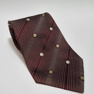 Charles Jourdan, 80s vintage red geometric tie