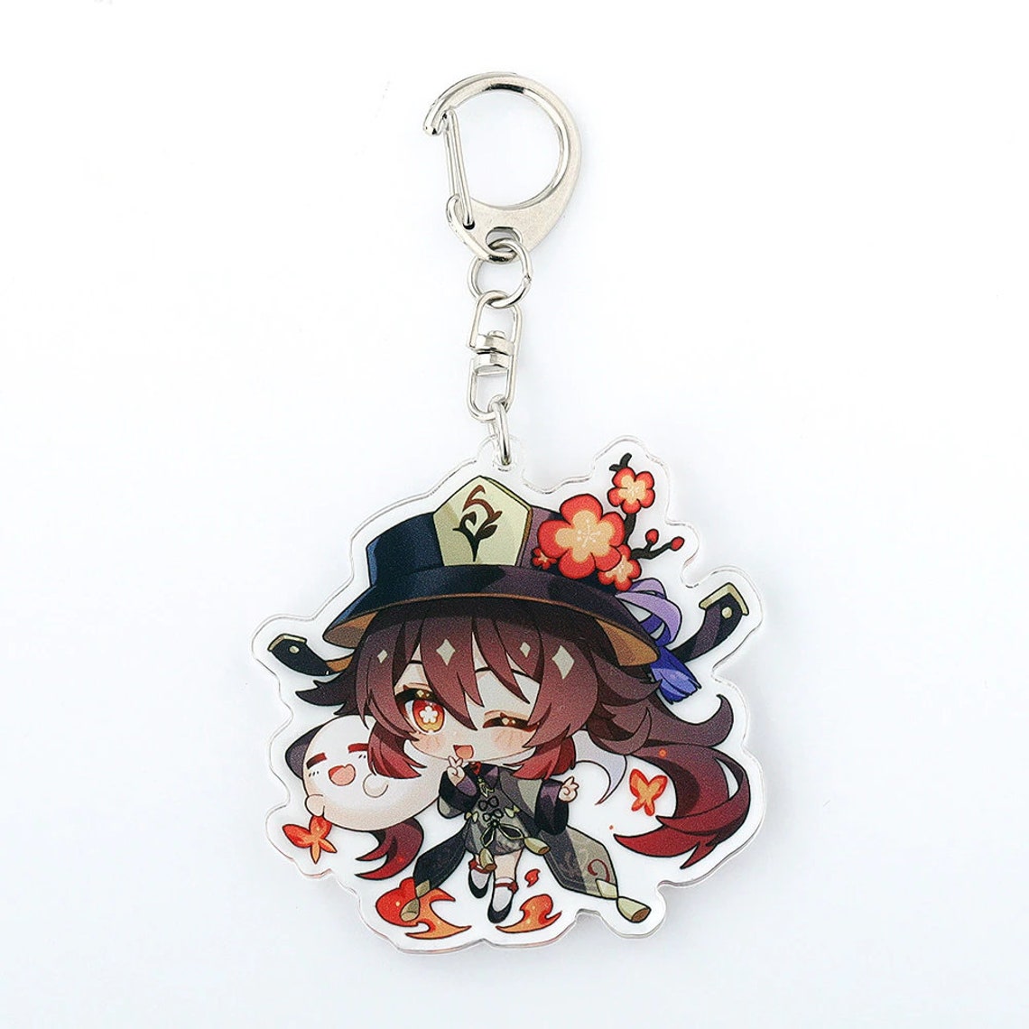 Genshin Impact Keychains Hu Tao Ganyu and Ningguang Anime Etsy