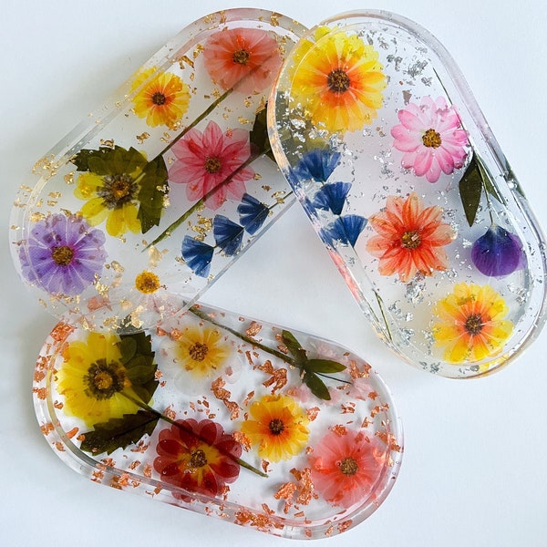 Resin Flower Tray Etsy