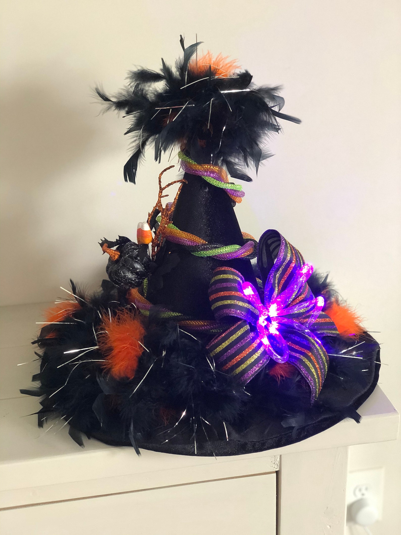 LightUp Decorated Witch Hat Etsy