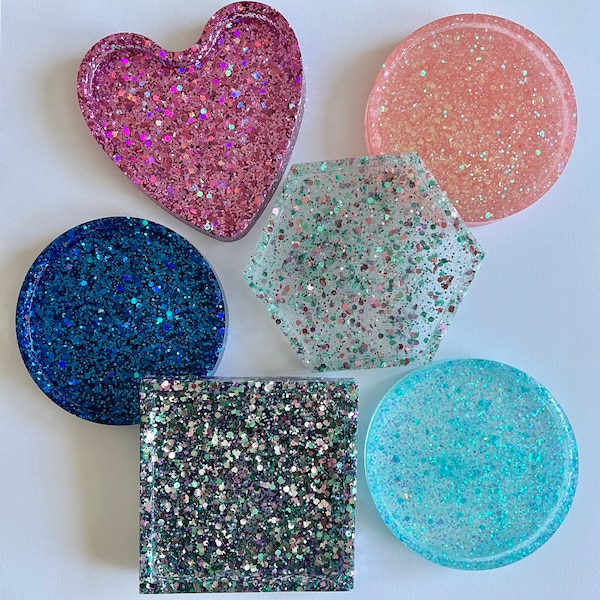 Resin Glitter Coaster