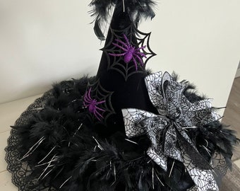 Decorated Spider Web Witch Hat
