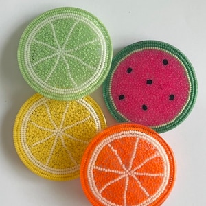 Fruit slice resin coasters