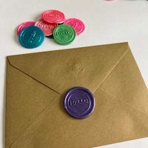 Hello Wax Seal para tarjetas, sobres, etiquetas de regalo, configuración de mesa