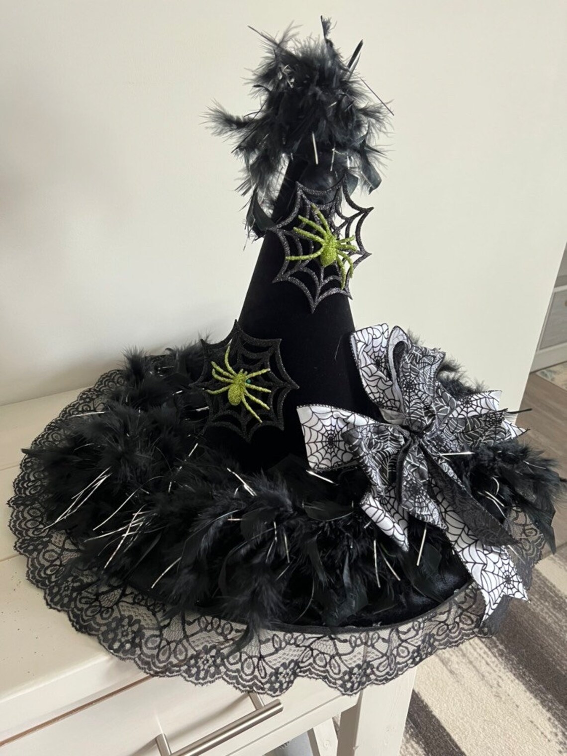 Decorated Spider Web Witch Hat - Etsy