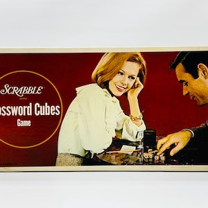 Vintage 1968 Edition Of Scrabble Crossword Cubes Game