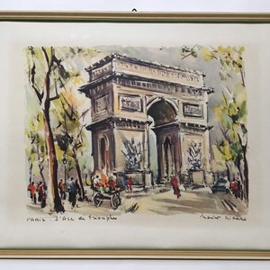 Vintage Marius Girard / Paris Watercolor Prints