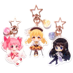 Puella Magi Madoka Magica Acrylic Holographic Keychains