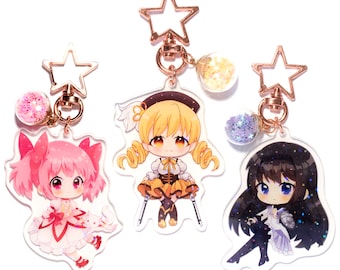 Puella Magi Madoka Magica Acrylic Holographic Keychains