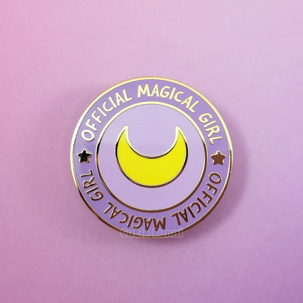 Magical Girl Purple Moon Enamel Pin
