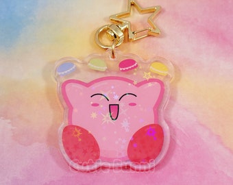 Kirby Macarons Acrylic Charm Keychain