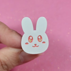 Bunny Head Mini Enamel Pin | Kawaii Cute Gift for Rabbit Lovers