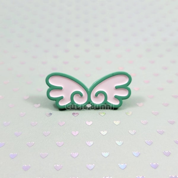 Angel Wings Mini Enamel Pin (Mint) | Kawaii Cute Gift