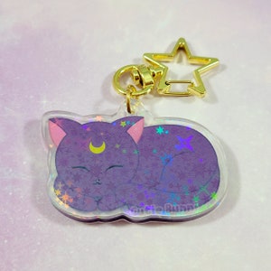 Sailor Moon Luna Cat Acrylic Charm Keychain