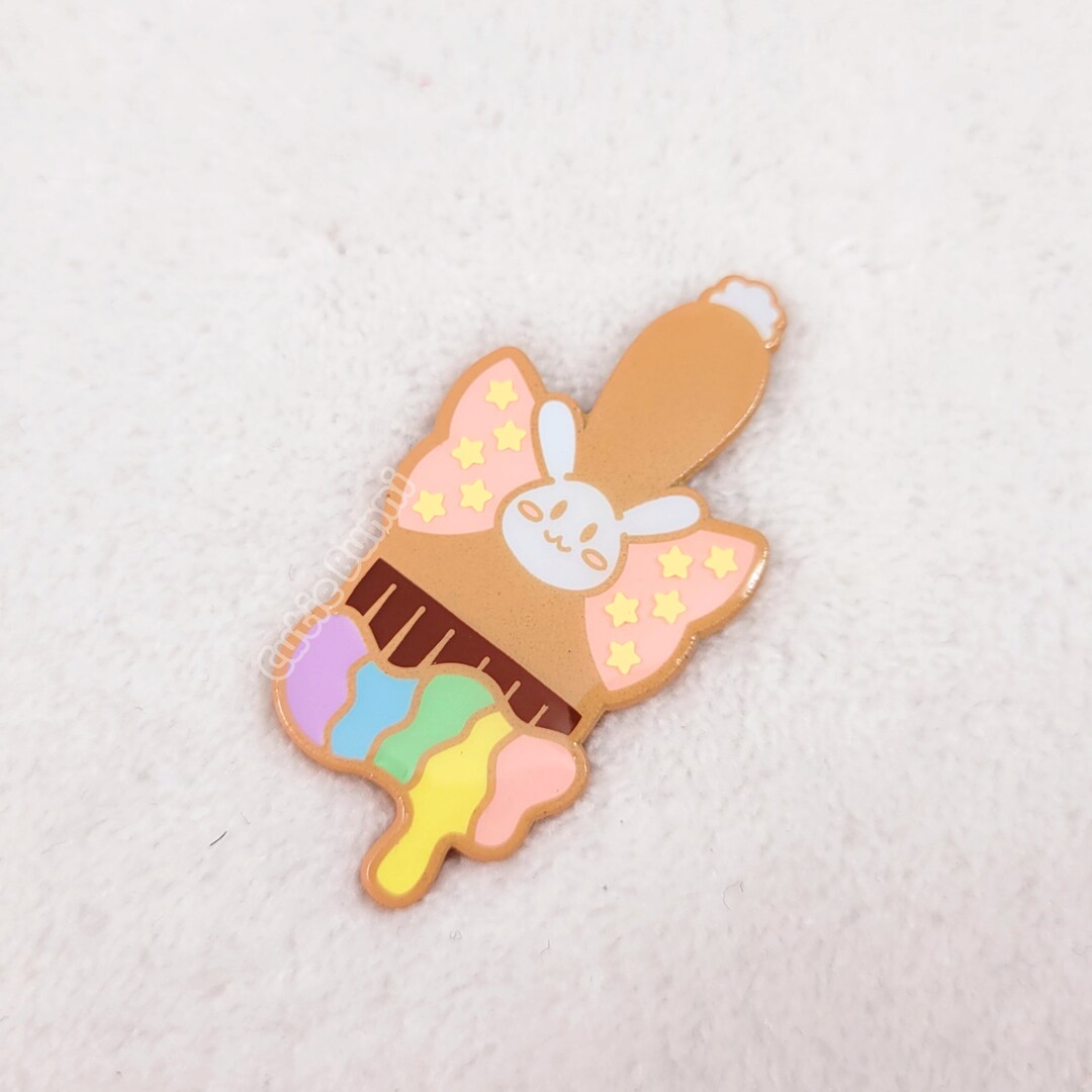 Bunny Paint Brush Enamel Pin | Kawaii Cute Rabbit Gift for Artist - Etsy
