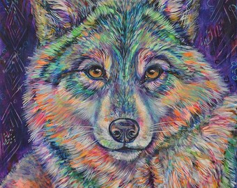 Howl to the Universe - Wolf Art Print (Shelby Willis Spirit Animal Collection)