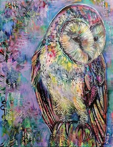 Magic in the Air - Barn Owl Art Print  (Shelby Willis Spirit Animal Collection)