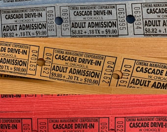 Set of 18 Vintage Tickets. Orange. Blue. Red. Junk Journal Supply. Vintage Paper