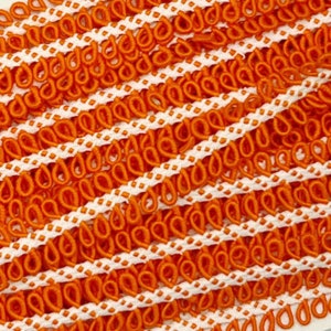 Bright Orange Braid Trim. 1/2” wide. Pillow Edging. Curtains. Junk Journal Supply. Embellishment