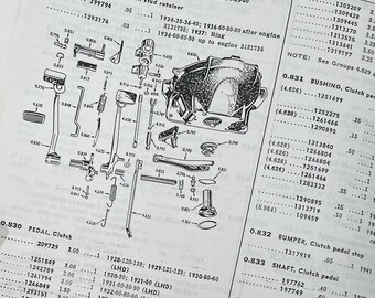 Set of 12 Pages. Master Parts List. Buick. 1928 to 1941. Chassis Parts. Junk Journal Supply. Dad’s First Car. Fathers Day