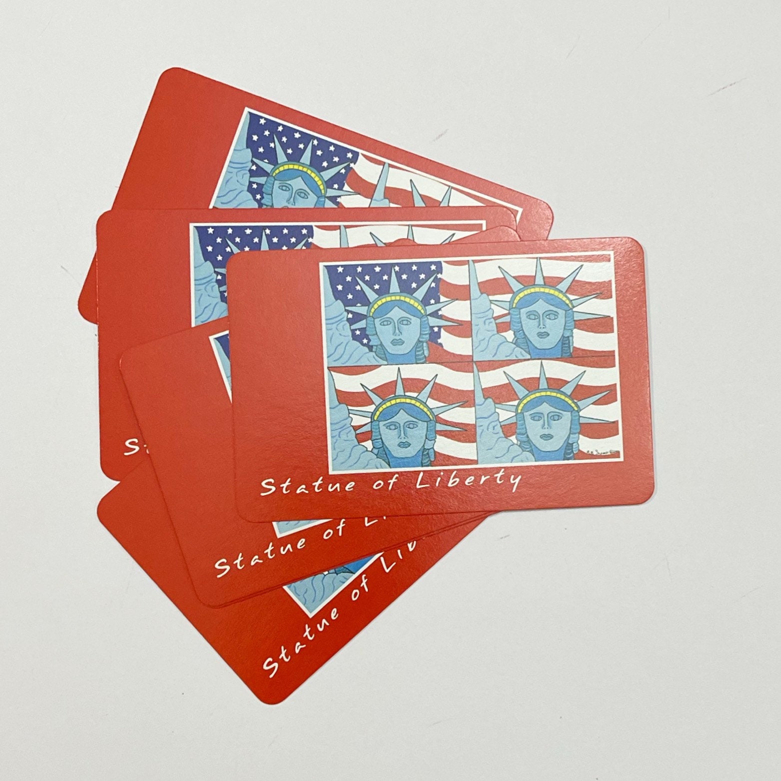 ★日本の職人技★ Cards Playing New 6 of Set With Patriotic Liberty. of Statue トランプ