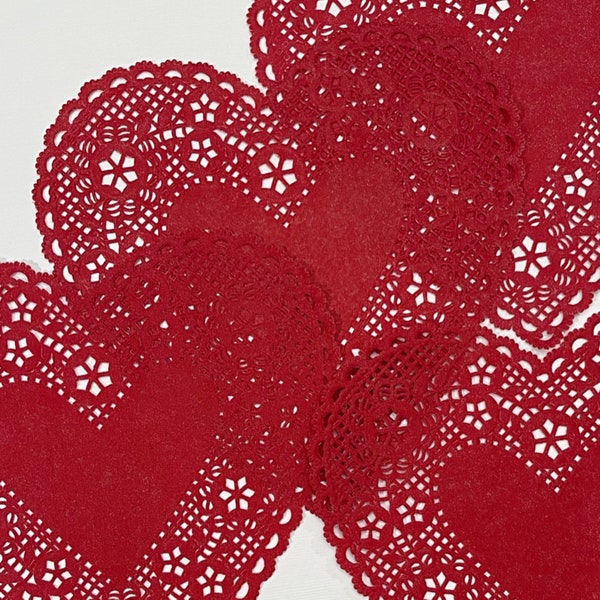 Heart Shaped Doilies Etsy