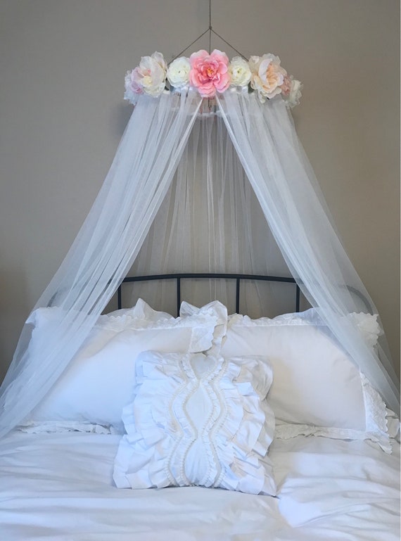 Floral bed canopy deals