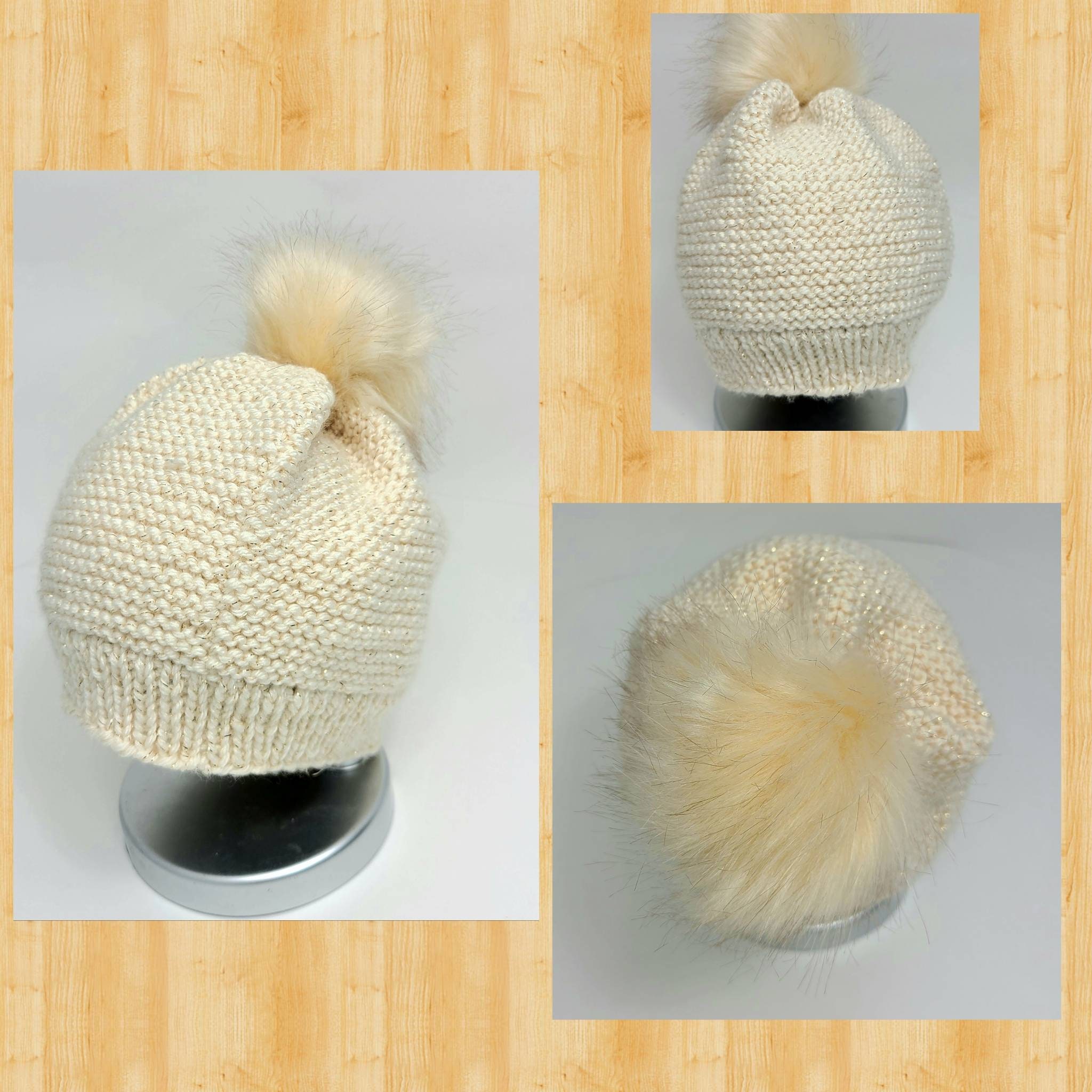 Bonnet Et écharpe Fille 2-4 Ans – Blanc Et Argent Avec Fourrure (neuf Sans étiquette)
