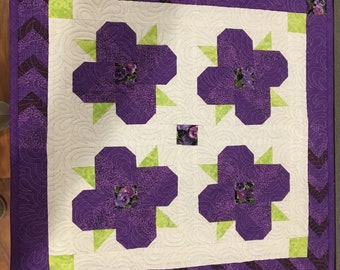 Purple Flower Table Topper