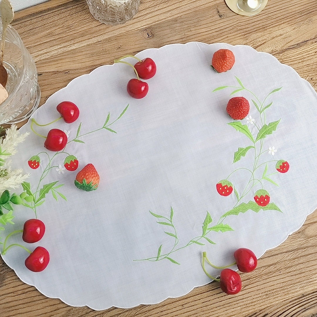 Lovely Machine Embroidery Table Runner Colorful Embroidery Etsy UK