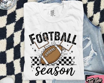 Football Season SVG | Football Svg | Sports Svg | Retro Football Svg | Retro Football Checkered Svg | Football Shirt Design | Game Day Shirt