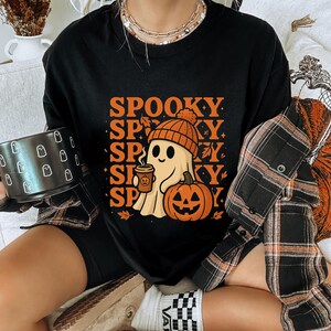 Halloween Spooky Ghost Tee, Unisex Pumpkin T-Shirt, Fall Apparel, Cute Halloween Shirt, Boo-tiful Gift for Spooky Season