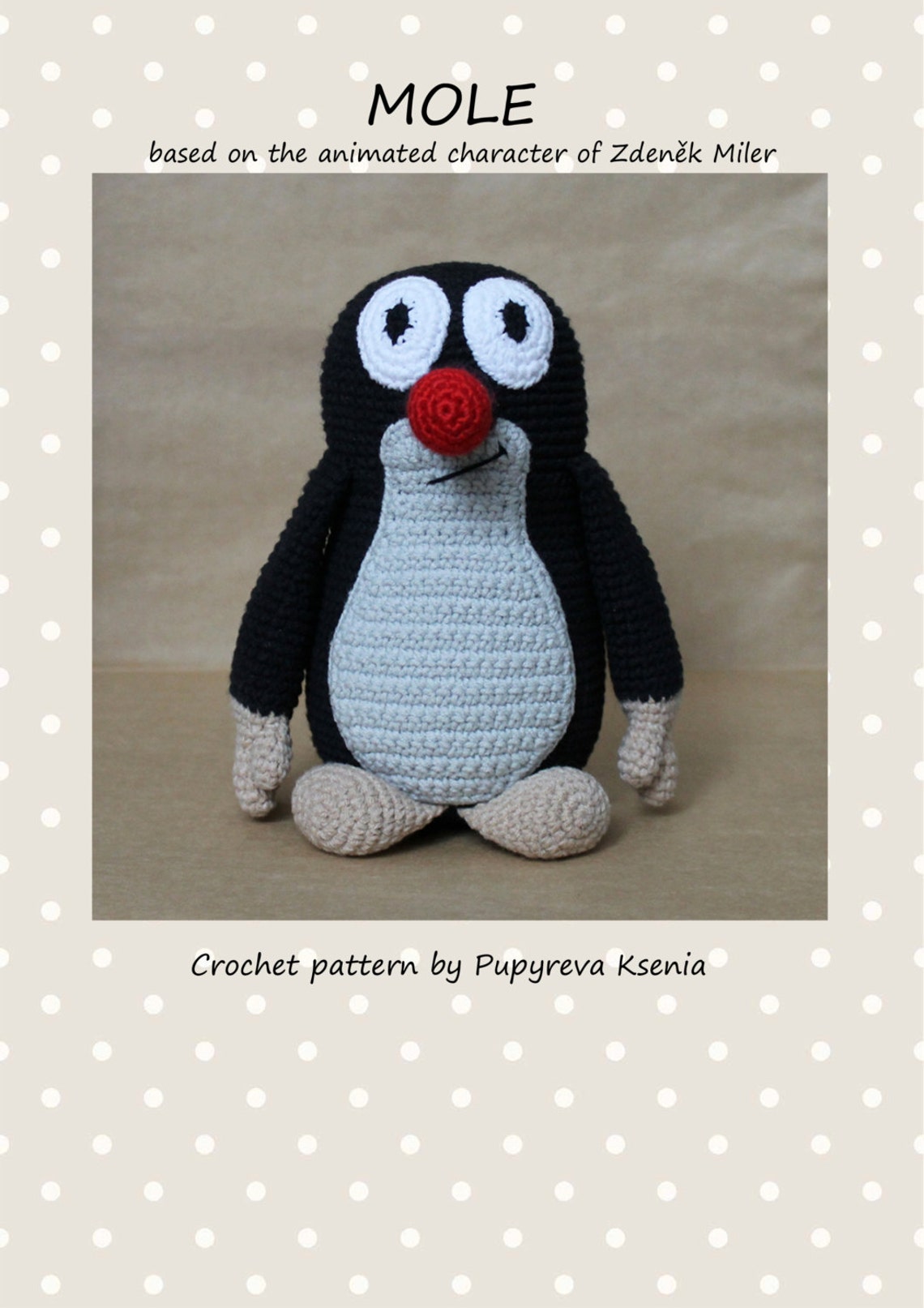 Mole amigurumi PATTERN mole crochet tutorial mole crochet | Etsy