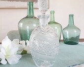 Chiseled glass carafe