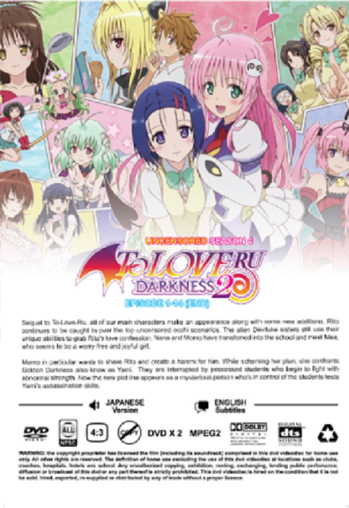 Anime DVD to Love Ru Season 4 Uncensored Version English | Etsy Australia - All To Love Ru Seasons In Order