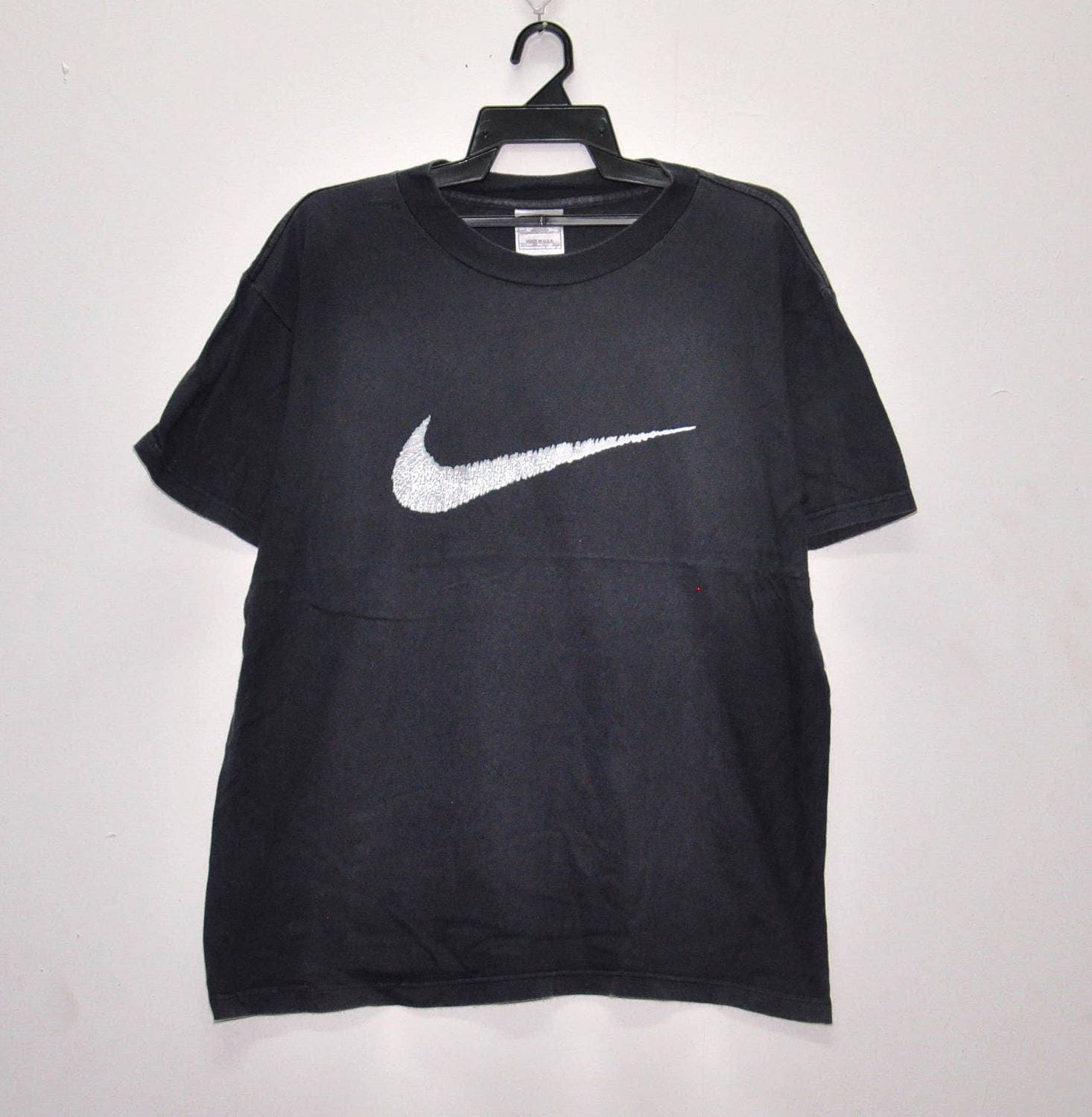 Vintage Nike Activeware Tshirt Knock-Off Black Big logo Shirt | Etsy