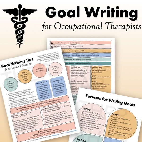 Smart Goal Occupational Therapy Etsy