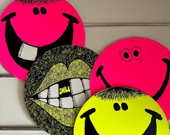 Vintage Smiley Face Cutouts